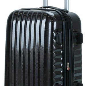 Rockland Melbourne Hardside Expandable Spinner Wheel Luggage, Carbon, Carry-On